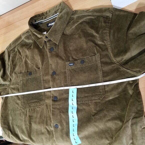 Buffalo Jeans Men’s Corduroy Shirt Jacket Size Large –Taupe Snap Front Overshirt - Picture 5 of 16